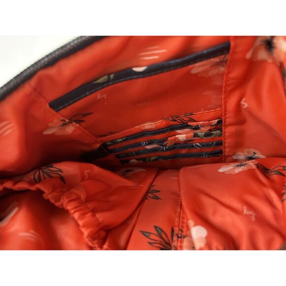 Lug Happy Camper Aloha Navy Blue/ Floral Messenger Travel Crossbody Shoulder Bag - Picture 10 of 16